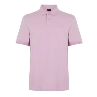 Boss Pe_Interlock 10262456 01 Men Short Sleeve Polos Open Purple 548 for sale