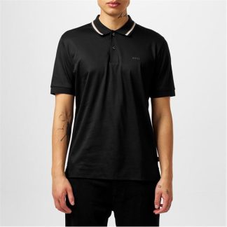 Boss Penrose 38 Polo Shirt Men Short Sleeve Polos Black 001 for sale