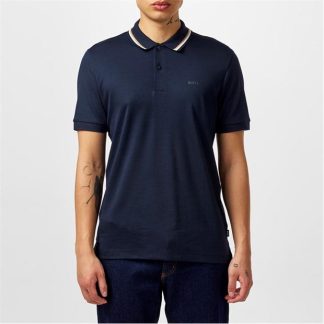 Boss Penrose 38 Polo Shirt Men Short Sleeve Polos Navy 404 for sale