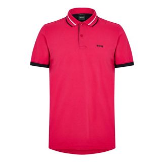 Boss Peos 1 Short Sleeve Polo Men Short Sleeve Polos Pink 660 for sale