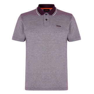 Boss PeoxfordNew 10256894 01 Men Short Sleeve Polos Medium Purple for sale