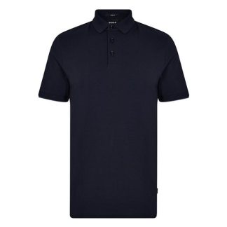 Boss Philipson 140 Polo Shirt Men Short Sleeve Polos Dark Blue 404 for sale