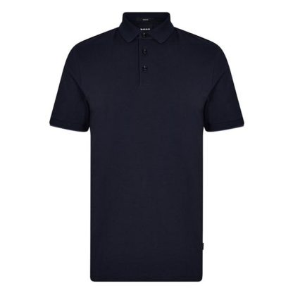 Boss Philipson 140 Polo Shirt Men Short Sleeve Polos Dark Blue 404 for sale