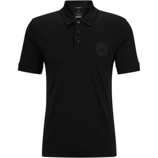 Boss Phillipson 262_PS 10252098 01 Men Short Sleeve Polos Black 001 for sale