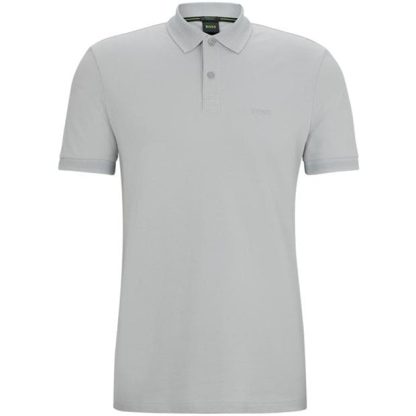 Boss Pio 1 10256488 01 Men Short Sleeve Polos Pas Grey 052 for sale