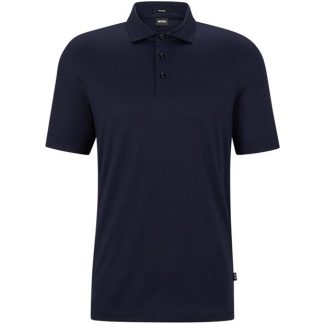 Boss Press 53 Polo Shirt Men Short Sleeve Polos Dark Blue 404 for sale