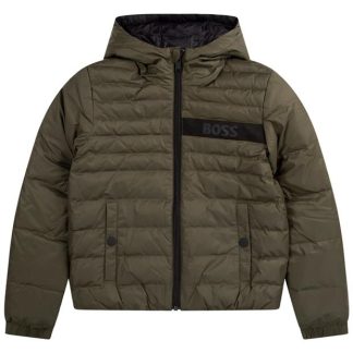 Boss Reversible Padded Jacket Kids Puffer Jackets - Lightweight Forest 665 for sale