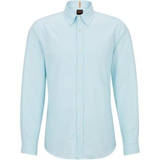 Boss Rickert Long Sleeve Shirt Men Oxford Shirt - Long Sleeve Blue 461 for sale