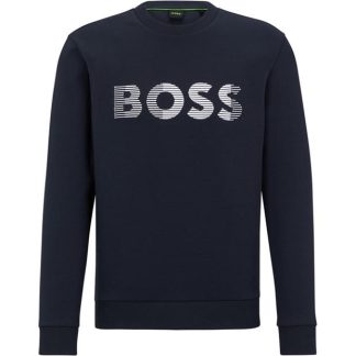 Boss Salbo 1 10250371 01 Men Crew Sweaters Dk Blue 402 for sale