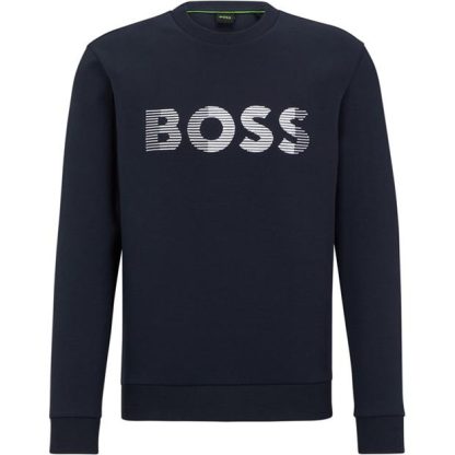 Boss Salbo 1 10250371 01 Men Crew Sweaters Dk Blue 402 for sale