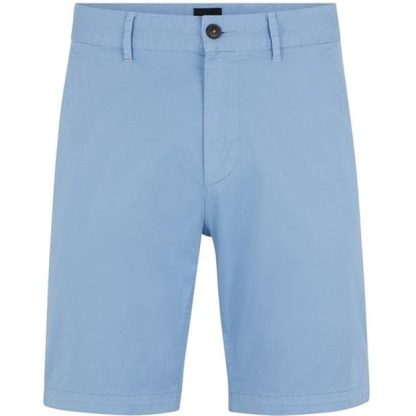 Boss Slim Fit Chino Shorts Men Chino Shorts Pas Blue 455 for sale