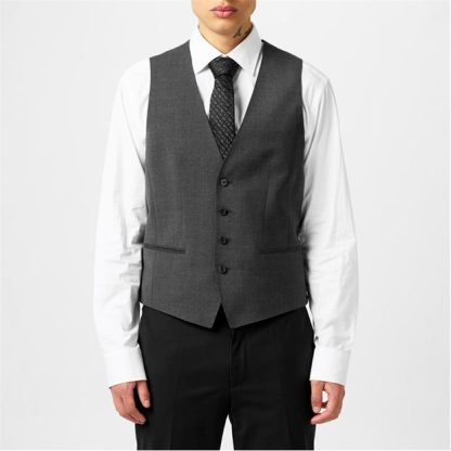 Boss Slim fit Waistcoat Men Waistcoats Grey 028 for sale