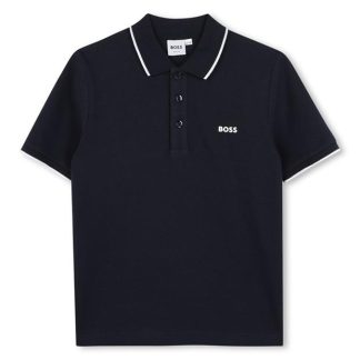 Boss Small Logo Polo Shirt Juniors Kids Short Sleeve Polos Navy 849 for sale