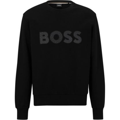 Boss Soleri 01 10252124 01 Men Crew Sweaters Black 001 for sale