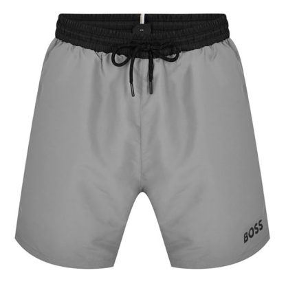 Boss Starfish Swim Shorts Men Swim Shorts Grey/Blk 010 for sale