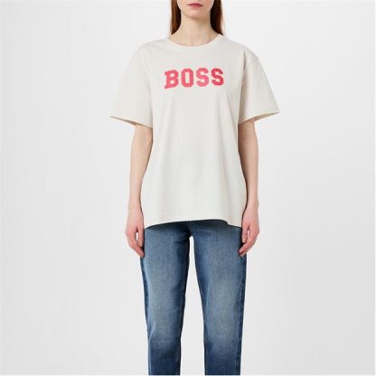 Boss T-Shirt Women Regular Fit T-Shirts Open White 118 for sale