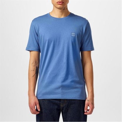 Boss Tales T-shirt Men Regular Fit T-Shirts Open Blue 489 for sale