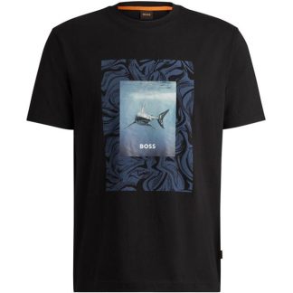 Boss Te_Tucan 10260136 01 Men Regular Fit T-Shirts Black 001 for sale