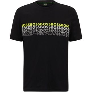 Boss Tee 2 Tee T Shirt Men Regular Fit T-Shirts Black 001 for sale