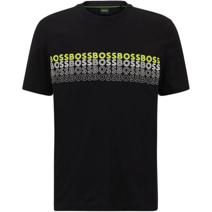 Boss Tee 2 Tee T Shirt Men Regular Fit T-Shirts Black 001 for sale