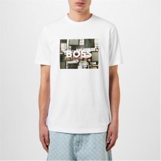 Boss Teeheavyboss 10254276 01 Men Regular Fit T-Shirts Natural for sale