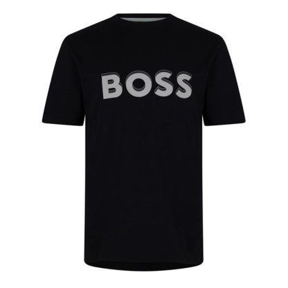 Boss Teeos 1 10256045 01 Men Regular Fit T-Shirts Black 001 for sale