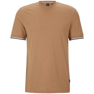 Boss Thompson 04 10236129 01 Men Regular Fit T-Shirts Med Beige 260 for sale