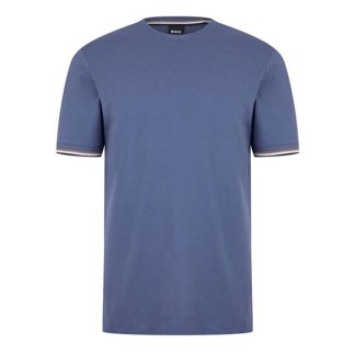 Boss Thompson 04 10236129 01 Men Regular Fit T-Shirts Open Blue for sale