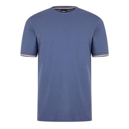 Boss Thompson 04 10236129 01 Men Regular Fit T-Shirts Open Blue for sale