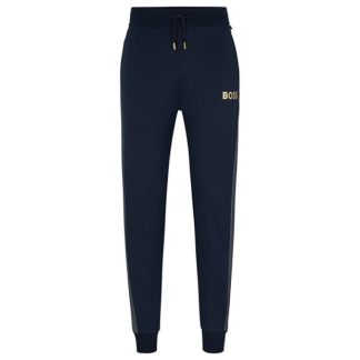 Boss Tracksuit Pants 10166548 22 Men Closed Hem Fleece Jogging Bottoms Dark Blue 403 for sale