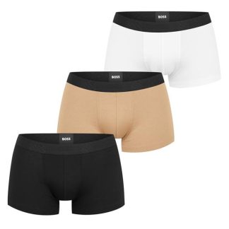 Boss Trunk 3P S 10248908 01 Men Trunks Blk/Wht/Beige for sale