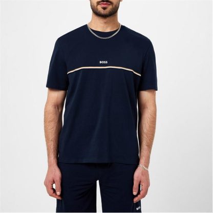 Boss Unique T-Shirt 10241810 01 Men Pyjama Short Sleeve Tops Navy 402 for sale