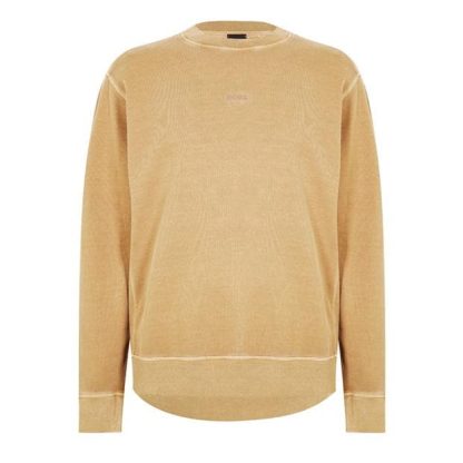 Boss Wefade Crew Sweater Men Beige 261  for sale