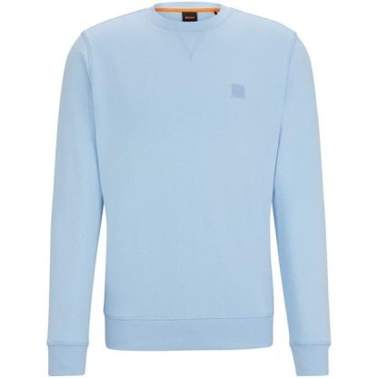 Boss Westart Crew Sweatshirt Men Crew Sweaters Open Blue 460 for sale