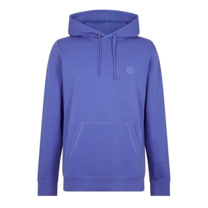 Boss Wetalk Logo Patch Hoodie Men OTH Hoodies Bright Purple for sale