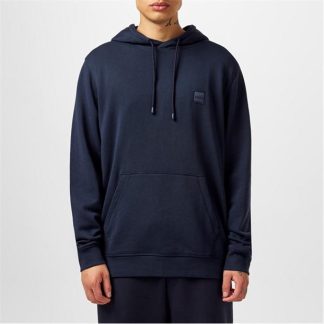 Boss Wetalk Logo Patch Hoodie Men OTH Hoodies Navy 404 for sale