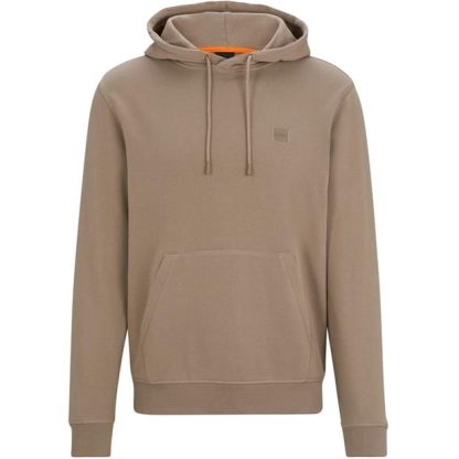 Boss Wetalk Logo Patch Hoodie Men OTH Hoodies Open Brown for sale