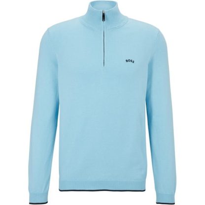 Boss Zallo quarter Zip Jumper Men Blue 451  for sale