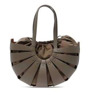 Bottega Veneta Bottega V Cut Out Medium Tote Bag Women Taupe 1520  for sale