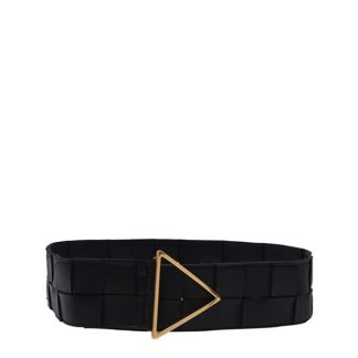 Bottega Veneta Woven Belt Women Black 8425  for sale