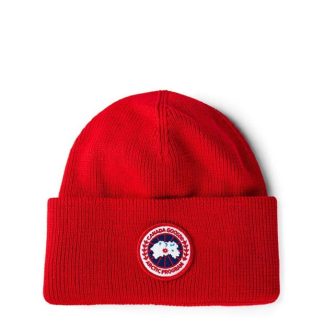 CANADA GOOSE Arctic Disc Turn Up Beanie Unisex Beanies Fortune Red 11 for sale