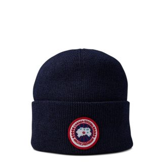 CANADA GOOSE Arctic Disc Turn Up Beanie Unisex Beanies Navy Hthr 151 for sale