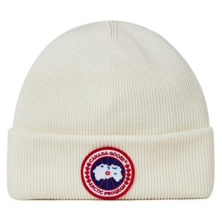 CANADA GOOSE Disc Toque Beanie Unisex Beanies Cottongrass 467 for sale