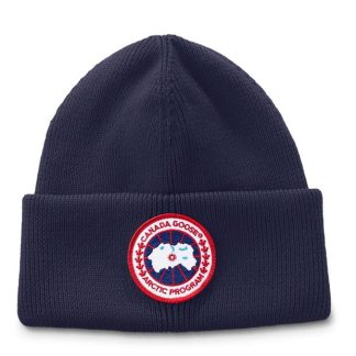 CANADA GOOSE Disc Toque Beanie Unisex Beanies Navy 151 for sale