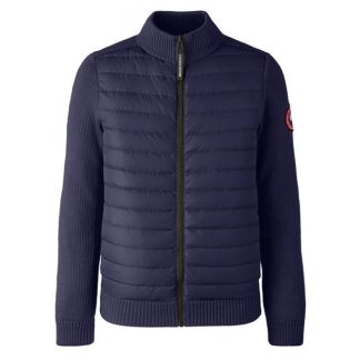 CANADA GOOSE Hybridge Knitted Top Youths Kids Full Zip Fleece Tops Navy 67 for sale