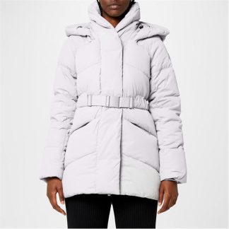 CANADA GOOSE Marlow Belted Padded Coat Women Puffer Jackets - Heavyweight Moonstone Grey for sale