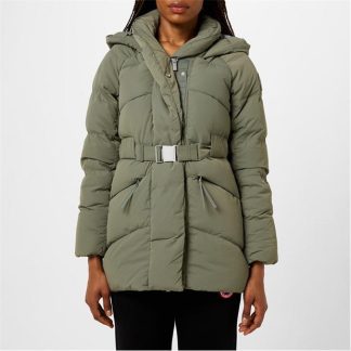 CANADA GOOSE Marlow Belted Padded Coat Women Puffer Jackets - Heavyweight Sagebrush 852 for sale