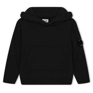 CP COMPANY Basic Fleece Lens Hoodie Kids OTH Hoodies Black 60100 for sale