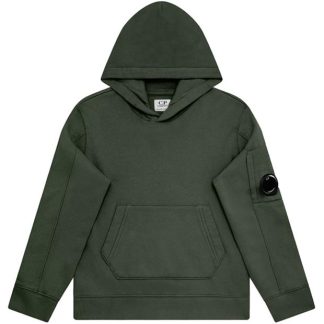 CP COMPANY Basic Fleece Lens Hoodie Kids OTH Hoodies Grpe Grn 31233 for sale