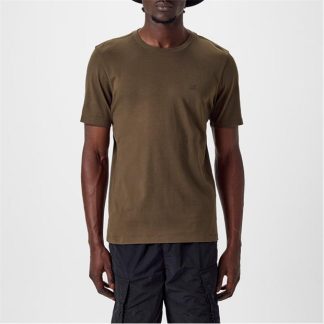 CP COMPANY Basic Logo T-Shirt Men Regular Fit T-Shirts Ivy Green 683 for sale